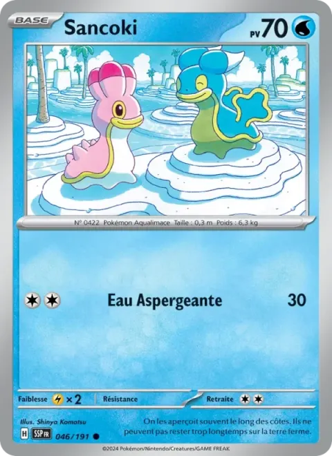 Carte Pokémon Sancoki 046/191, extension Étincelles Déferlantes