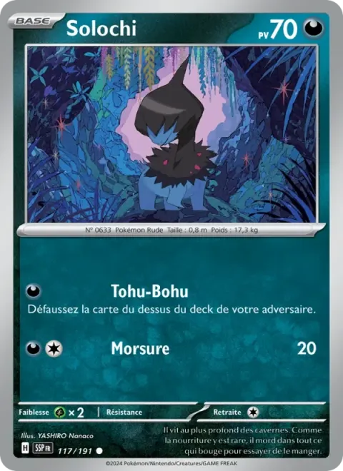 Carte Pokémon Solochi 117/191, extension Étincelles Déferlantes