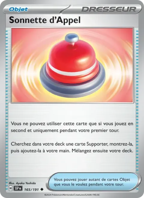 Carte Pokémon Sonnette d’Appel 165/191, extension Étincelles Déferlantes