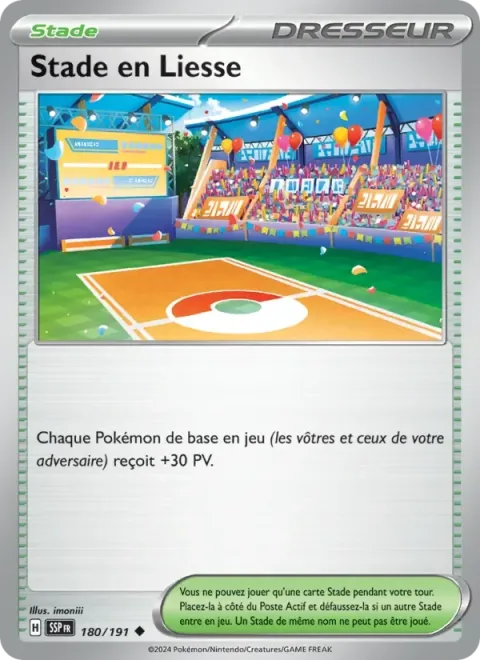 Carte Pokémon Stade en Liesse 180/191, extension Étincelles Déferlantes