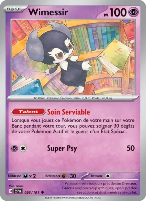 Carte Pokémon Wimessir 093/191, extension Étincelles Déferlantes