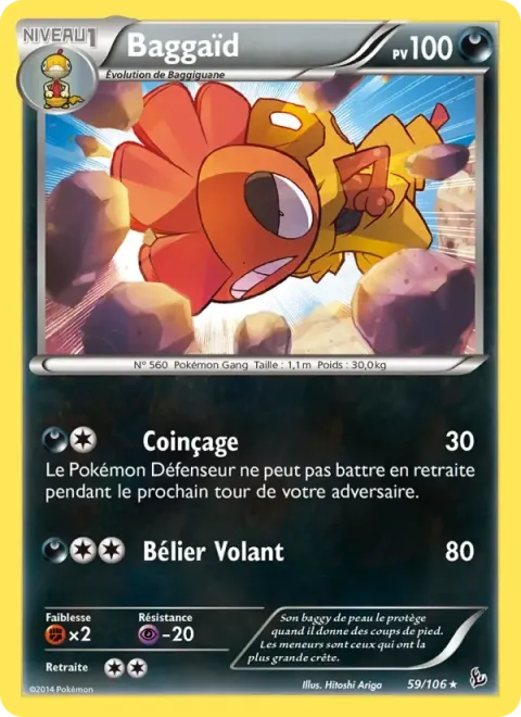 Carte Pokémon Baggaïd 059/106, extension Étincelles