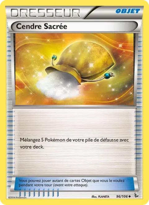 Carte Pokémon Cendre Sacrée 096/106, extension Étincelles