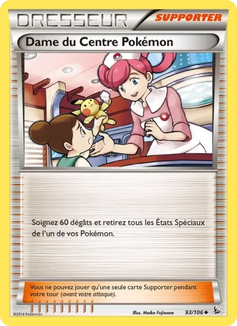 Carte Pokémon Dame du Centre Pokémon 093/106, extension Étincelles