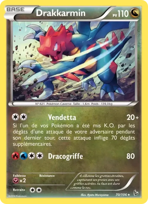 Carte Pokémon Drakkarmin 070/106, extension Étincelles