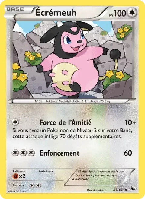 Carte Pokémon Écrémeuh 083/106, extension Étincelles