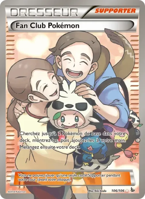 Carte Pokémon Fan Club Pokémon 106/106, extension Étincelles