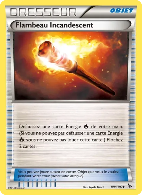 Carte Pokémon Flambeau Incandescent 089/106, extension Étincelles