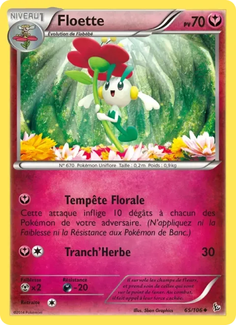 Carte Pokémon Floette 065/106, extension Étincelles