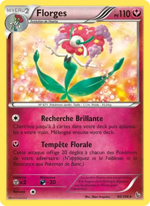 Carte Pokémon Florges 066/106, extension Étincelles