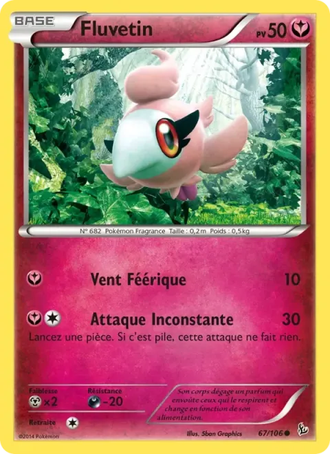 Carte Pokémon Fluvetin 067/106, extension Étincelles