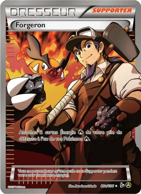 Carte Pokémon Forgeron 88A/106, extension Étincelles