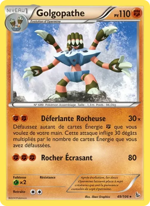 Carte Pokémon Golgopathe 049/106, extension Étincelles