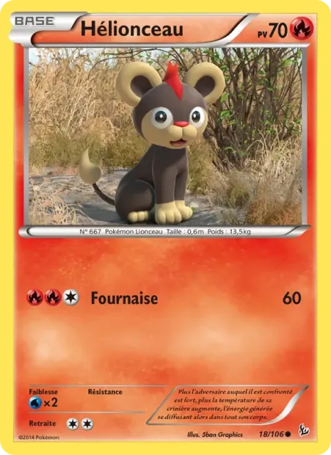 Carte Pokémon Hélionceau 018/106, extension Étincelles