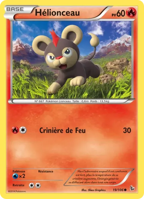 Carte Pokémon Hélionceau 019/106, extension Étincelles