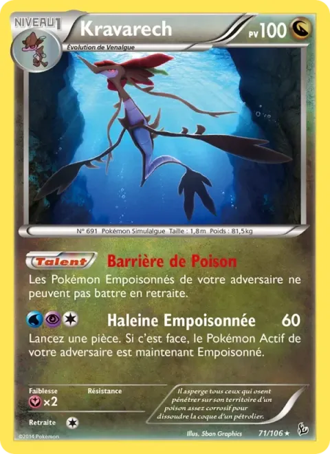 Carte Pokémon Kravarech 071/106, extension Étincelles