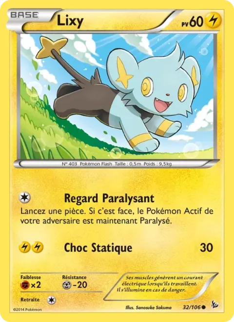 Carte Pokémon Lixy 032/106, extension Étincelles