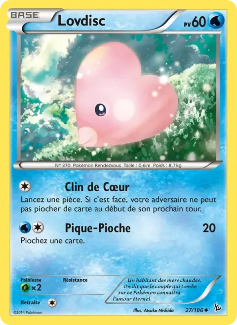 Carte Pokémon Lovdisc 027/106, extension Étincelles