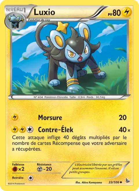 Carte Pokémon Luxio 033/106, extension Étincelles