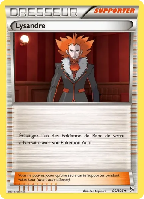 Carte Pokémon Lysandre 090/106, extension Étincelles
