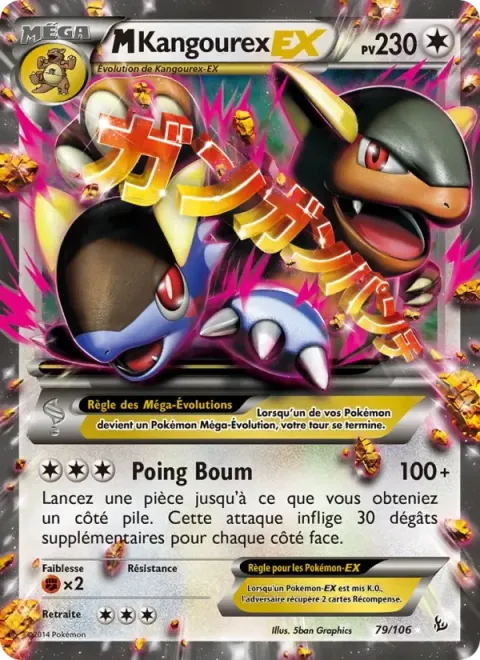 Carte Pokémon M-Kangourex EX 079/106, extension Étincelles