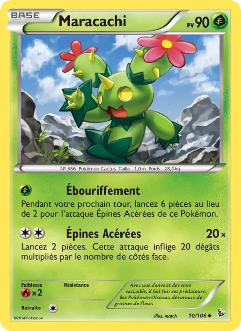Carte Pokémon Maracachi 010/106, extension Étincelles