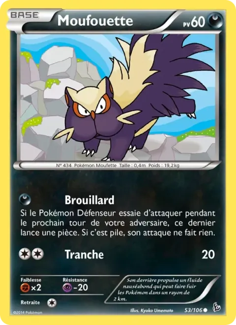 Carte Pokémon Moufouette 053/106, extension Étincelles