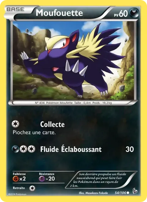 Carte Pokémon Moufouette 054/106, extension Étincelles