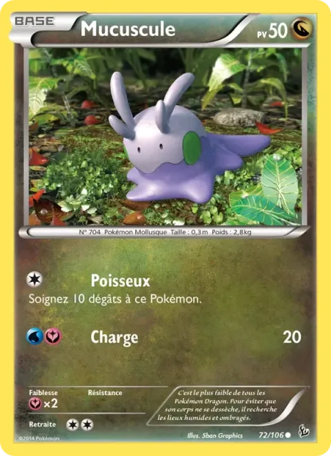 Carte Pokémon Mucuscule 072/106, extension Étincelles
