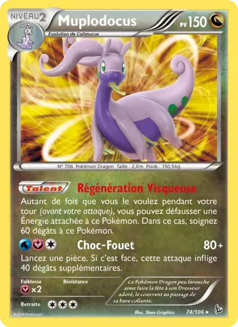 Carte Pokémon Muplodocus 074/106, extension Étincelles