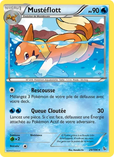 Carte Pokémon Mustéflott 029/106, extension Étincelles