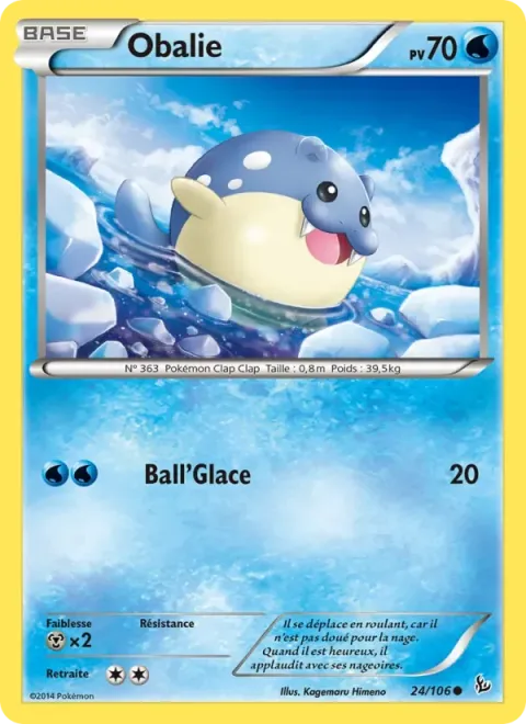 Carte Pokémon Obalie 024/106, extension Étincelles