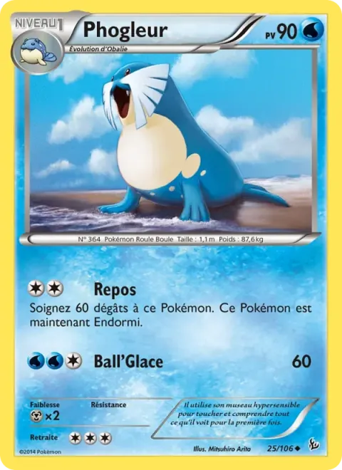 Carte Pokémon Phogleur 025/106, extension Étincelles