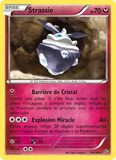 Carte Pokémon Strassie 068/106, extension Étincelles
