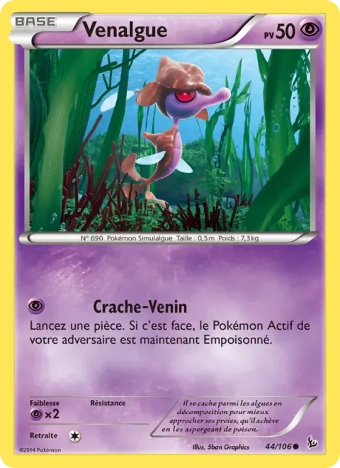 Carte Pokémon Venalgue 044/106, extension Étincelles