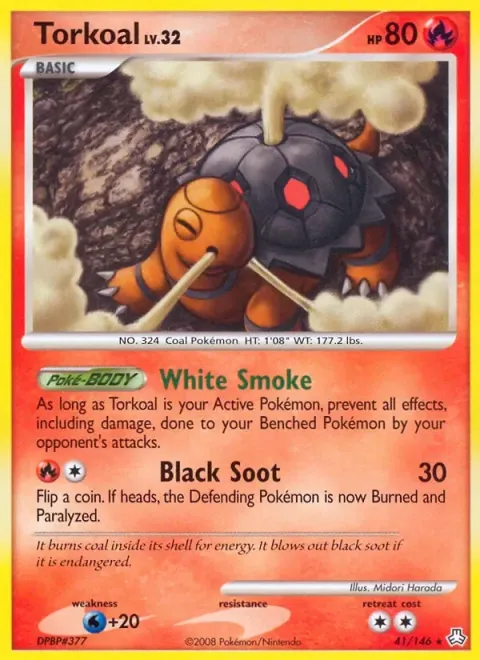 Carte Pokémon Chartor 041/146, extension Éveil des Légendes
