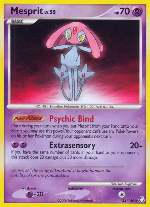 Carte Pokémon Créfollet 034/146, extension Éveil des Légendes