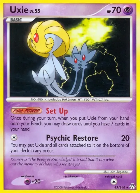Carte Pokémon Créhelf 043/146, extension Éveil des Légendes