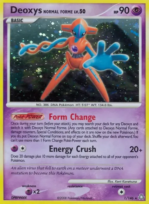 Carte Pokémon Deoxys Forme Normale 001/146, extension Éveil des Légendes