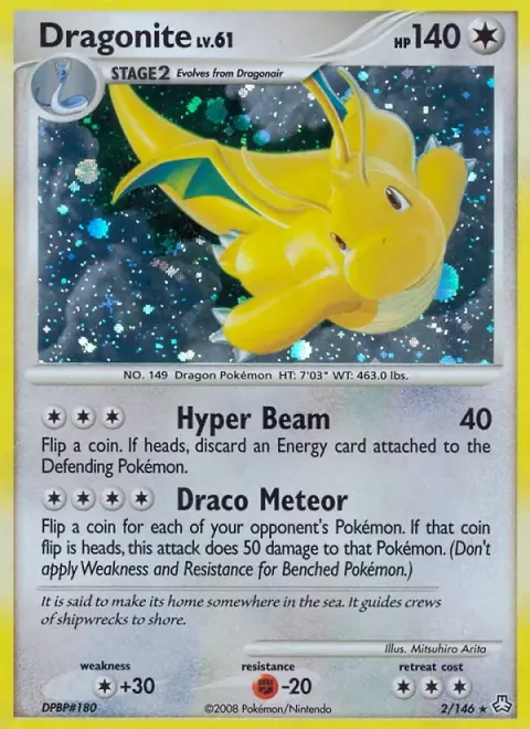 Carte Pokémon Dracolosse 002/146, extension Éveil des Légendes