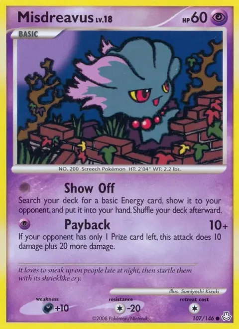 Carte Pokémon Feuforêve 107/146, extension Éveil des Légendes