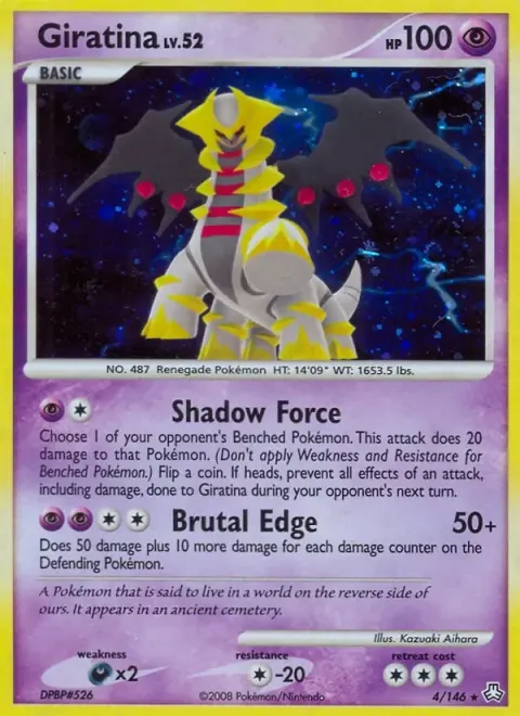 Carte Pokémon Giratina 004/146, extension Éveil des Légendes