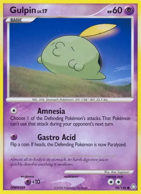 Carte Pokémon Gloupti 098/146, extension Éveil des Légendes