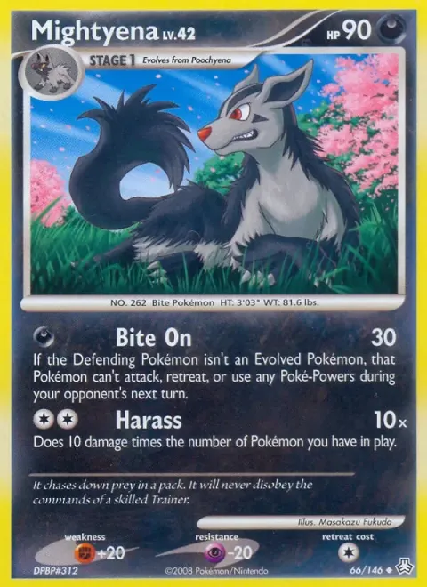 Carte Pokémon Grahyèna 066/146, extension Éveil des Légendes