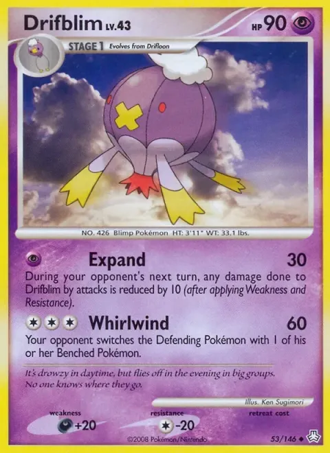 Carte Pokémon Grodrive 053/146, extension Éveil des Légendes