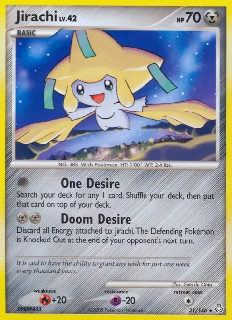 Carte Pokémon Jirachi 031/146, extension Éveil des Légendes