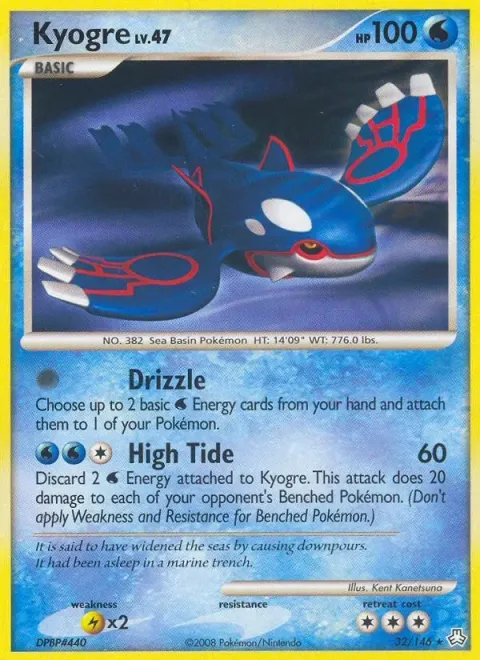 Carte Pokémon Kyogre 032/146, extension Éveil des Légendes