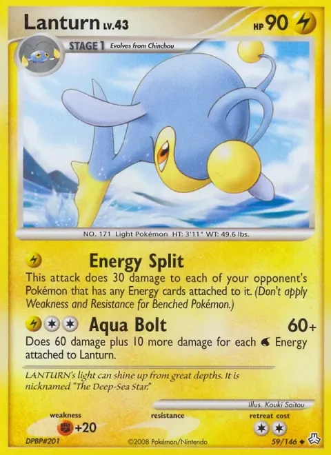 Carte Pokémon Lanturn 059/146, extension Éveil des Légendes