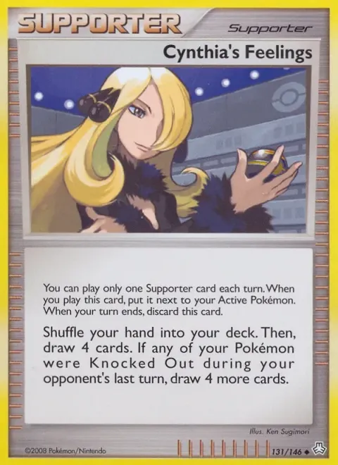 Carte Pokémon Les sentiments de Cynthia 131/146, extension Éveil des Légendes