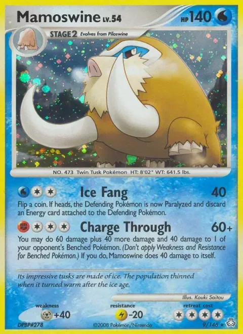 Carte Pokémon Mammochon 009/146, extension Éveil des Légendes